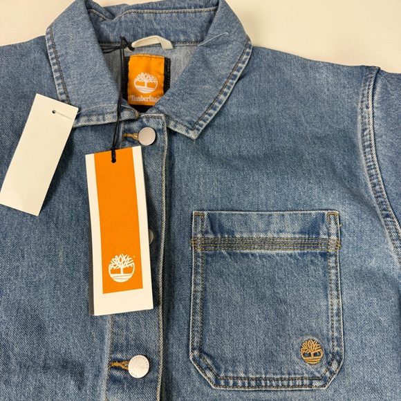 Timberland Women’s Kempshire Stretch Denim Chore Cotton Blend Jacket New NWT - Picture 2 of 8